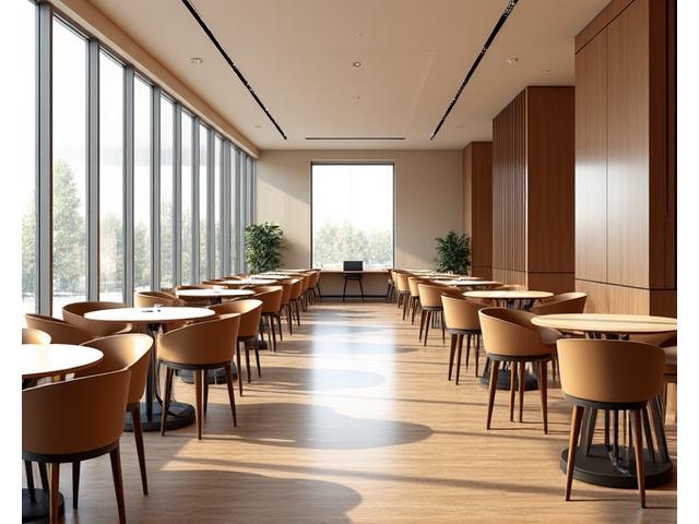 Spacious Maple Suite private event space with various seating arrangements and contemporary decor.